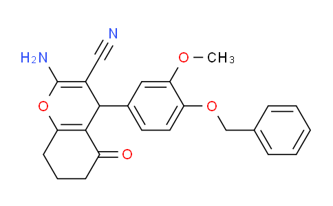 CAS No. 337497-93-5, 2-Amino-4-(4-(benzyloxy)-3-methoxyphenyl)-5-oxo-5,6,7,8-tetrahydro-4H-chromene-3-carbonitrile