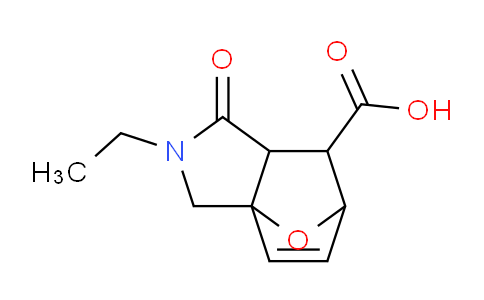 CAS No. 163035-51-6, 2-Ethyl-1-oxo-1,2,3,6,7,7a-hexahydro-3a,6-epoxyisoindole-7-carboxylic acid
