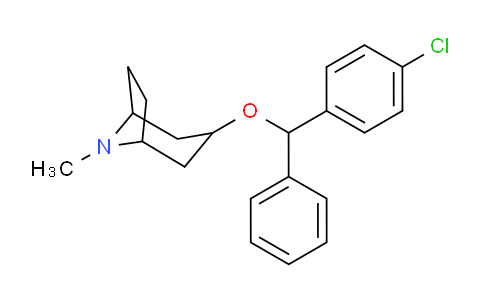 CAS No. 5627-46-3, 3-((4-Chlorophenyl)(phenyl)methoxy)-8-methyl-8-azabicyclo[3.2.1]octane