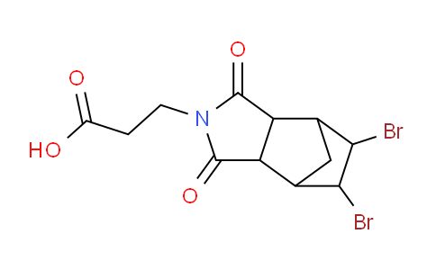 CAS No. 386702-30-3, 3-(5,6-Dibromo-1,3-dioxohexahydro-1H-4,7-methanoisoindol-2(3H)-yl)propanoic acid