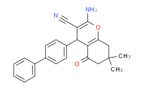CAS No. 337496-58-9, 4-([1,1'-Biphenyl]-4-yl)-2-amino-7,7-dimethyl-5-oxo-5,6,7,8-tetrahydro-4H-chromene-3-carbonitrile