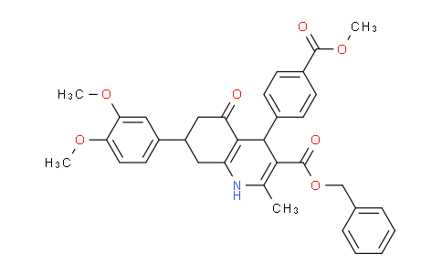 CAS No. 494194-22-8, Benzyl 7-(3,4-dimethoxyphenyl)-4-(4-(methoxycarbonyl)phenyl)-2-methyl-5-oxo-1,4,5,6,7,8-hexahydroquinoline-3-carboxylate