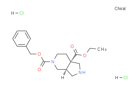 CAS No. 1217637-00-7, cis-5-Benzyl 7a-ethyl hexahydro-1H-pyrrolo[3,4-c]pyridine-5,7a(6H)-dicarboxylate dihydrochloride