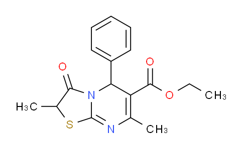 CAS No. 123044-04-2, Ethyl 2,7-dimethyl-3-oxo-5-phenyl-3,5-dihydro-2H-thiazolo[3,2-a]pyrimidine-6-carboxylate