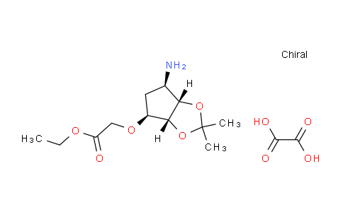 CAS No. 1402149-98-7, Ethyl 2-(((3aR,4S,6R,6aS)-6-amino-2,2-dimethyltetrahydro-3aH-cyclopenta[d][1,3]dioxol-4-yl)oxy)acetate oxalate