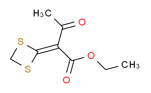 CAS No. 120596-96-5, Ethyl 2-(1,3-dithietan-2-ylidene)-3-oxobutanoate