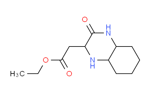 CAS No. 126396-51-8, Ethyl 2-(3-oxodecahydroquinoxalin-2-yl)acetate