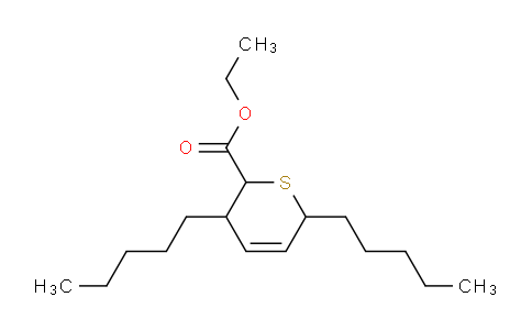 CAS No. 176495-35-5, Ethyl 3,6-dipentyl-3,6-dihydro-2H-thiopyran-2-carboxylate