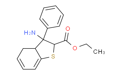 CAS No. 84538-85-2, Ethyl 3-amino-3-phenyl-2,3,3a,4-tetrahydrobenzo[b]thiophene-2-carboxylate