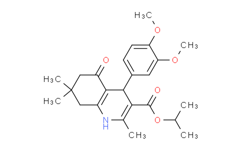 CAS No. 299449-79-9, Isopropyl 4-(3,4-dimethoxyphenyl)-2,7,7-trimethyl-5-oxo-1,4,5,6,7,8-hexahydroquinoline-3-carboxylate