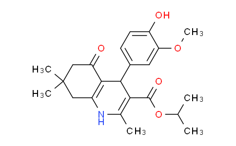 CAS No. 299449-80-2, Isopropyl 4-(4-hydroxy-3-methoxyphenyl)-2,7,7-trimethyl-5-oxo-1,4,5,6,7,8-hexahydroquinoline-3-carboxylate