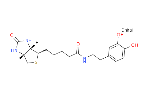 CAS No. 241142-94-9, N-(3,4-Dihydroxyphenethyl)-5-((3aS,4S,6aR)-2-oxohexahydro-1H-thieno[3,4-d]imidazol-4-yl)pentanamide
