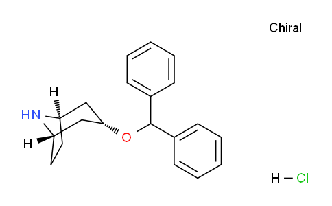 CAS No. 25471-67-4, rel-(1R,3r,5S)-3-(Benzhydryloxy)-8-azabicyclo[3.2.1]octane hydrochloride