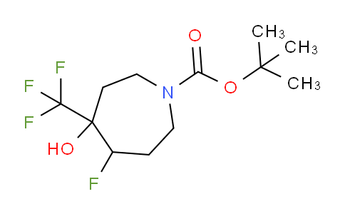 CAS No. 1824024-07-8, tert-Butyl 5-fluoro-4-hydroxy-4-(trifluoromethyl)azepane-1-carboxylate