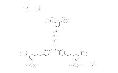CAS No. 2056254-18-1, 1,3,5-Tris[4-[(E)-2-(2,6-di-tert-butylpyrylium-4-yl)vinyl]phenyl]benzene Tetrafluoroborate