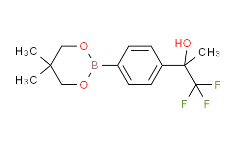 CAS No. 1467061-57-9, 2-(4-(5,5-Dimethyl-1,3,2-dioxaborinan-2-yl)phenyl)-1,1,1-trifluoropropan-2-ol