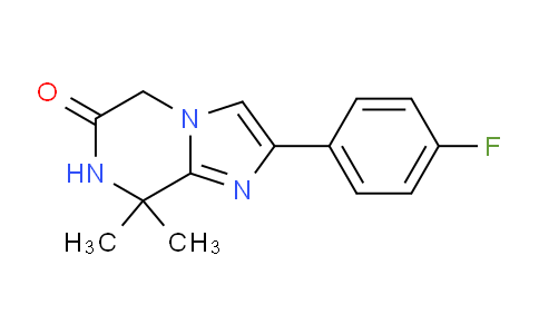 CAS No. 1261118-04-0, 2-(4-Fluorophenyl)-8,8-dimethyl-7,8-dihydroimidazo[1,2-a]pyrazin-6(5H)-one