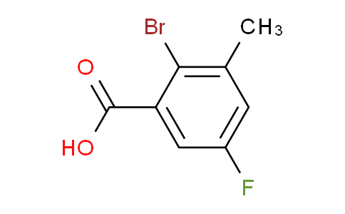 CAS No. 1319196-92-3, 2-Bromo-5-fluoro-3-methylbenzoic acid