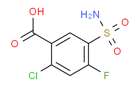 CAS No. 4793-24-2, 2-Chloro-4-fluoro-5-sulfamoylbenzoic acid