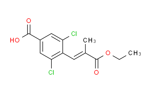 CAS No. 1110767-01-5, 3,5-Dichloro-4-(3-ethoxy-2-methyl-3-oxoprop-1-en-1-yl)benzoic acid