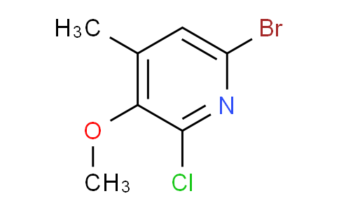CAS No. 1403764-97-5, 6-Bromo-2-chloro-3-methoxy-4-methylpyridine