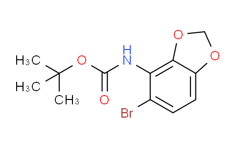 CAS No. 401811-77-6, tert-Butyl (5-bromobenzo[d][1,3]dioxol-4-yl)carbamate