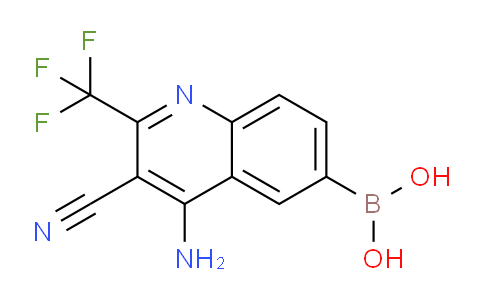 CAS No. 1315335-66-0, (4-Amino-3-cyano-2-(trifluoromethyl)quinolin-6-yl)boronic acid
