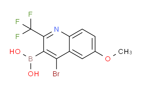 CAS No. 1565778-57-5, (4-Bromo-6-methoxy-2-(trifluoromethyl)quinolin-3-yl)boronic acid