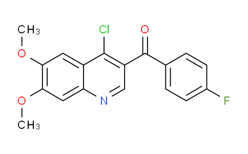 CAS No. 1351780-15-8, (4-Chloro-6,7-dimethoxyquinolin-3-yl)(4-fluorophenyl)methanone