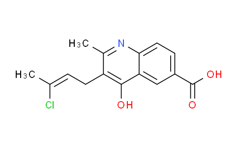 CAS No. 36164-35-9, (Z)-3-(3-Chlorobut-2-en-1-yl)-4-hydroxy-2-methylquinoline-6-carboxylic acid