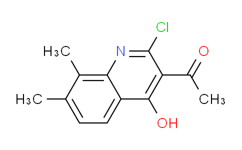 CAS No. 79074-98-9, 1-(2-Chloro-4-hydroxy-7,8-dimethylquinolin-3-yl)ethanone