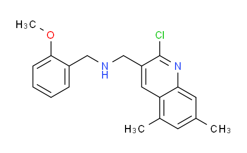 CAS No. 917748-05-1, 1-(2-Chloro-5,7-dimethylquinolin-3-yl)-N-(2-methoxybenzyl)methanamine