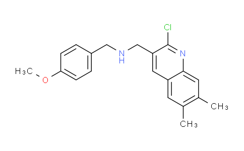 CAS No. 917748-02-8, 1-(2-Chloro-6,7-dimethylquinolin-3-yl)-N-(4-methoxybenzyl)methanamine