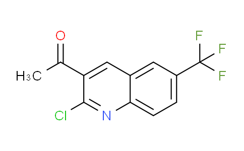 CAS No. 1956328-04-3, 1-(2-Chloro-6-(trifluoromethyl)quinolin-3-yl)ethanone