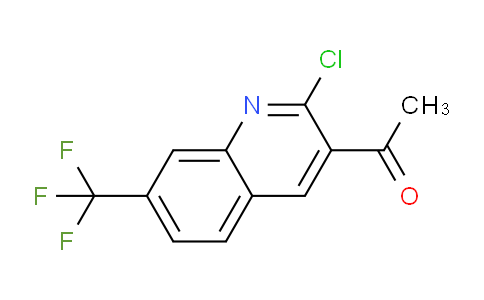CAS No. 1956379-04-6, 1-(2-Chloro-7-(trifluoromethyl)quinolin-3-yl)ethanone