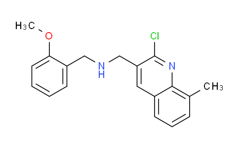 CAS No. 917746-08-8, 1-(2-Chloro-8-methylquinolin-3-yl)-N-(2-methoxybenzyl)methanamine
