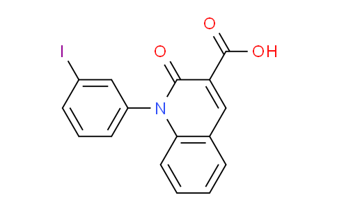 CAS No. 1258152-07-6, 1-(3-Iodophenyl)-2-oxo-1,2-dihydroquinoline-3-carboxylic acid