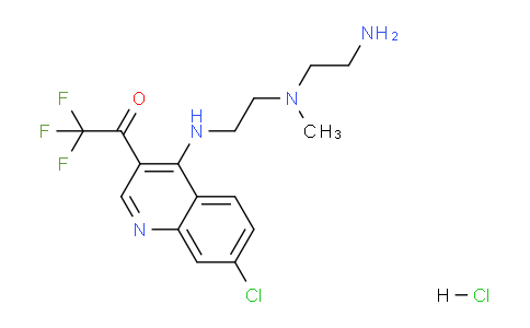 CAS No. 1956371-96-2, 1-(4-((2-((2-Aminoethyl)(methyl)amino)ethyl)amino)-7-chloroquinolin-3-yl)-2,2,2-trifluoroethanone hydrochloride