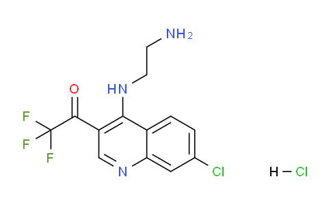 CAS No. 1956377-87-9, 1-(4-((2-Aminoethyl)amino)-7-chloroquinolin-3-yl)-2,2,2-trifluoroethanone hydrochloride