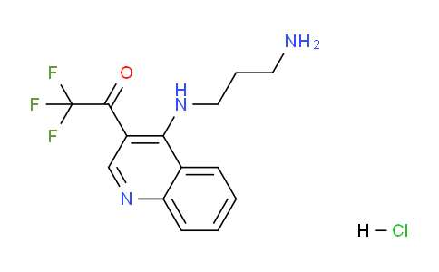 CAS No. 1956332-18-5, 1-(4-((3-Aminopropyl)amino)quinolin-3-yl)-2,2,2-trifluoroethanone hydrochloride