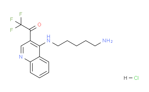 CAS No. 1956326-73-0, 1-(4-((5-Aminopentyl)amino)quinolin-3-yl)-2,2,2-trifluoroethanone hydrochloride