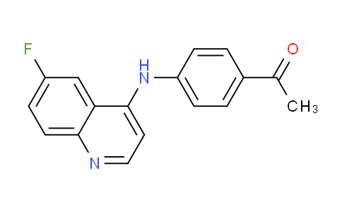 CAS No. 1018162-02-1, 1-(4-((6-Fluoroquinolin-4-yl)amino)phenyl)ethanone