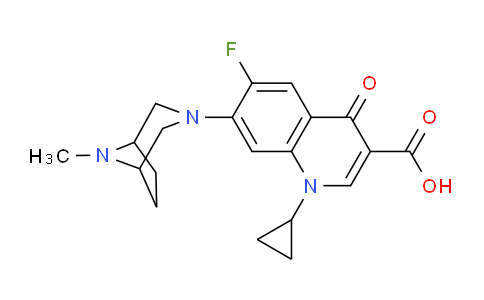 CAS No. 108461-05-8, 1-Cyclopropyl-6-fluoro-7-(8-methyl-3,8-diazabicyclo[3.2.1]octan-3-yl)-4-oxo-1,4-dihydroquinoline-3-carboxylic acid