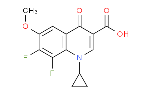 CAS No. 1641561-55-8, 1-Cyclopropyl-7,8-difluoro-6-methoxy-4-oxo-1,4-dihydroquinoline-3-carboxylic acid
