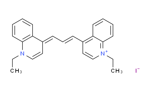 CAS No. 4727-50-8, 1-Ethyl-4-(3-(1-ethylquinolin-4(1H)-ylidene)prop-1-en-1-yl)quinolin-1-ium iodide