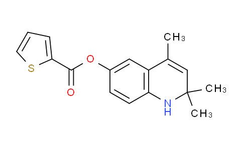 CAS No. 375359-94-7, 2,2,4-Trimethyl-1,2-dihydroquinolin-6-yl thiophene-2-carboxylate