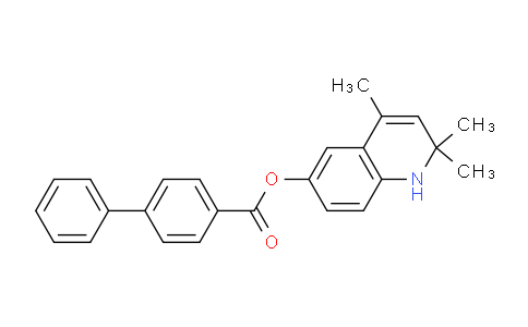 CAS No. 305811-90-9, 2,2,4-Trimethyl-1,2-dihydroquinolin-6-yl [1,1'-biphenyl]-4-carboxylate