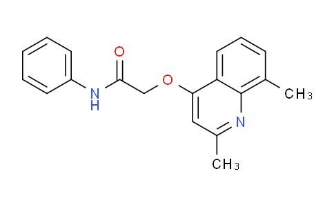 CAS No. 1266337-55-6, 2-((2,8-Dimethylquinolin-4-yl)oxy)-N-phenylacetamide