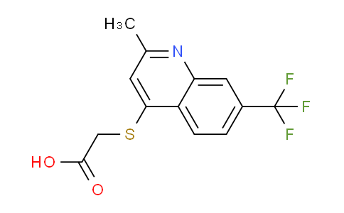 CAS No. 1208785-74-3, 2-((2-Methyl-7-(trifluoromethyl)quinolin-4-yl)thio)acetic acid