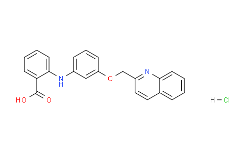 CAS No. 146662-42-2, 2-((3-(Quinolin-2-ylmethoxy)phenyl)amino)benzoic acid hydrochloride